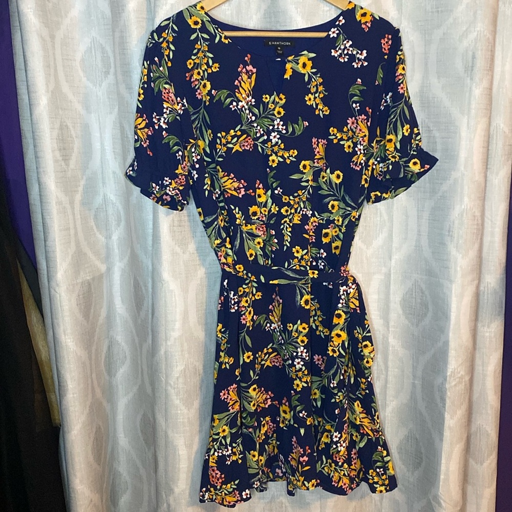 41 Hawthorn Blue Floral Midi Dress